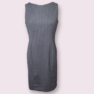 Laura Scott Women’s Gray Pinstripe Dress and Suit Jacket Set (10P)